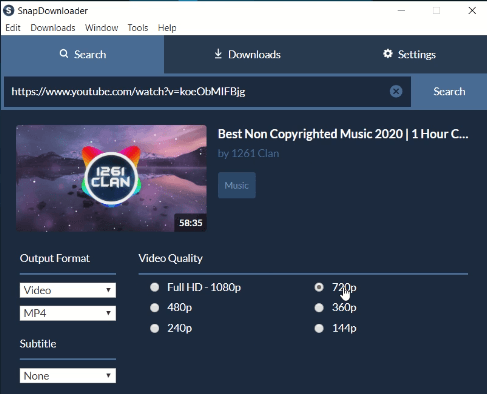 SnapDownloader YouTube to MP4