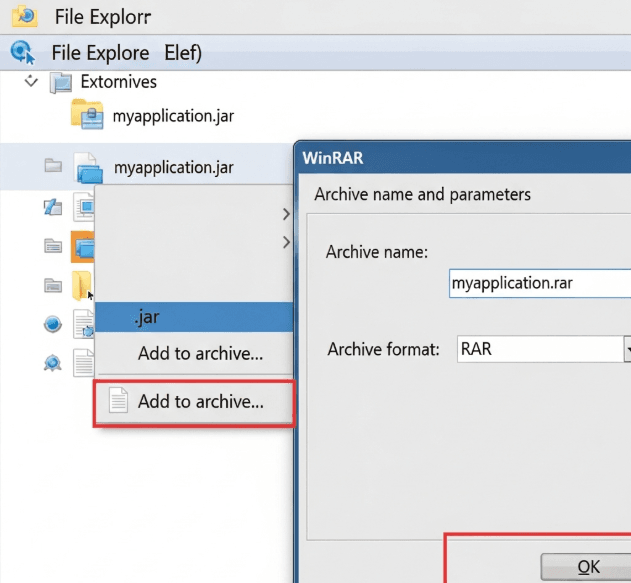 Jar File Saved as a WinRAR File