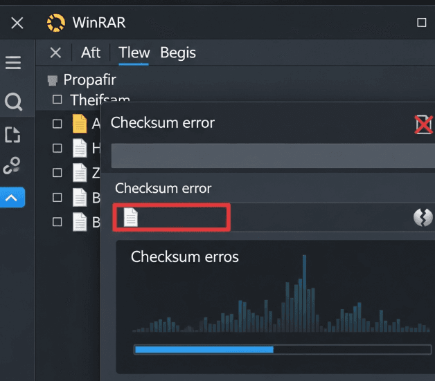 WinRAR Checksum Error